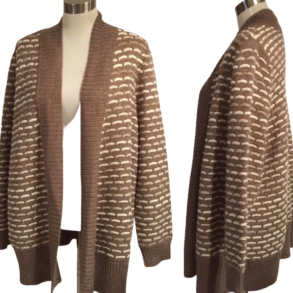 Liz Claiborne Sweaters - Gold Shimmer Cardigan Sweater by Liz Claiborne